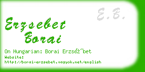 erzsebet borai business card